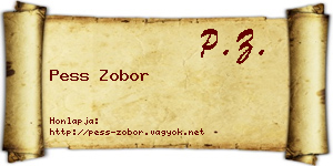 Pess Zobor névjegykártya